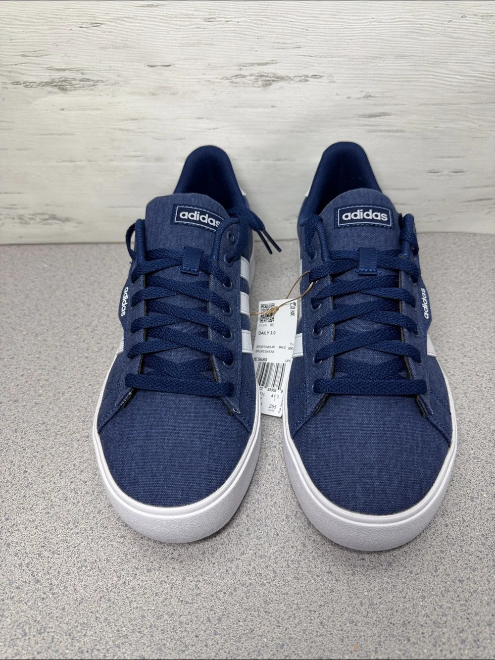 adidas Navy and White Low-Top Casual Sneakers